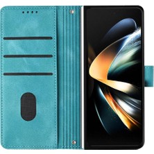 Manyi Mall Samsung Galaxy Z Için Flip Case Fold 3 5g Pu Deri Kickstand Kart Cüzdan (Yurt Dışından)