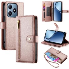 Manyi Mall Realme C63 Iş Standı Çok Fonksiyonlu Crossbody Kayışı Için Flip Case (Yurt Dışından)