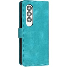 Manyi Mall Samsung Galaxy Z Için Flip Case Fold 4 5g Kart Ekleme Cüzdan Pu Deri (Yurt Dışından)