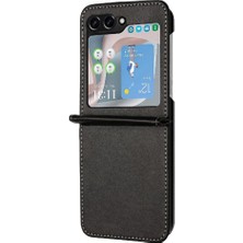 Manyi Mall Samsung Galaxy Z Flip 6 5g Için Flip Case Kart Yuvası ile Pu Deri ile (Yurt Dışından)