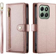 Manyi Mall Onur X6B Kickstand Cüzdan Bölmesi Bilek Kayışı Kartı Için Flip Case (Yurt Dışından)