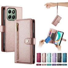 Manyi Mall Onur X6B Kickstand Cüzdan Bölmesi Bilek Kayışı Kartı Için Flip Case (Yurt Dışından)