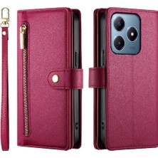 Manyi Mall Realme C63 Iş Standı Çok Fonksiyonlu Crossbody Kayışı Için Flip Case (Yurt Dışından)