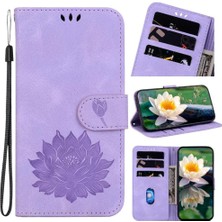 Manyi Mall Motorola Kenar 40 Cüzdan Kickstand Kabartma Lotus Çiçek Için Flip Case (Yurt Dışından)