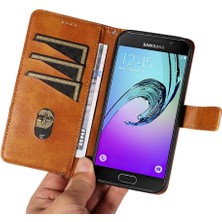 Manyi Mall Elmas Dikiş Deri Telefon ile Samsung Galaxy A3 2016 Için Flip Case (Yurt Dışından)