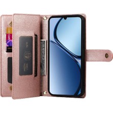 Manyi Mall Realme C61 Standı Çok Fonksiyonlu Cüzdan Crossbody Kayışı Için Flip Case (Yurt Dışından)