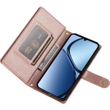 Manyi Mall Realme C61 Standı Çok Fonksiyonlu Cüzdan Crossbody Kayışı Için Flip Case (Yurt Dışından)