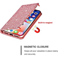 Manyi Mall Samsung Galaxy S21 Için Glitter Flip Case Ultra 5g Flip Case Cüzdan Pu (Yurt Dışından)