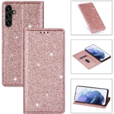 Manyi Mall Samsung Galaxy A54 Için Glitter Flip Case 5g Flip Case Cüzdan Kart Tutucu (Yurt Dışından)