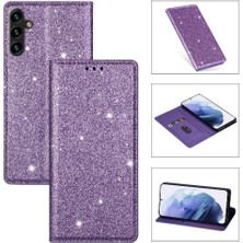 Manyi Mall Samsung Galaxy A54 Için Glitter Flip Case 5g Flip Case Cüzdan Kart Tutucu (Yurt Dışından)