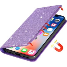 Manyi Mall Samsung Galaxy A54 Için Glitter Flip Case 5g Flip Case Cüzdan Kart Tutucu (Yurt Dışından)