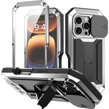 Manyi Mall Metal Standı Telefon Kılıfı IPhone 16 Pro Max Dahili Kamera Kickstand 360 (Yurt Dışından)