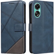 Manyi Mall Elmas Dikiş ve Kart Yuvası Deri ile Oppo A78 4g Için Flip Case (Yurt Dışından)