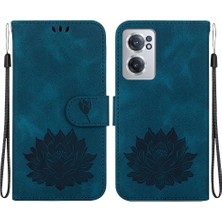 Manyi Mall Oneplus Nord Ce 2 5g Kabartma Lotus Çiçek Cüzdan Kickstand Için Flip Case (Yurt Dışından)