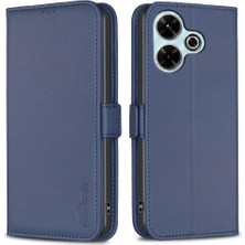 Manyi Mall Xiaomi Poco M6 4g Manyetik Kickstand Darbeye Tpu Iç Pu Için Flip Case (Yurt Dışından)