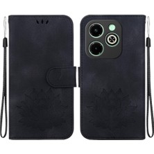 Manyi Mall Infinix Sıcak 40I Kickstand Kabartma Lotus Çiçek Manyetik Için Flip Case (Yurt Dışından)