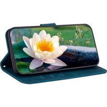 Manyi Mall Onur X9A Cüzdan Kabartma Lotus Çiçek Kickstand Manyetik Için Flip Case (Yurt Dışından)