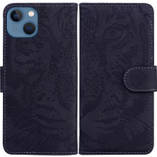 BDT Boutique IPhone 13 Için Flip Case Mini Deri Cüzdan Kabartmalı Sevimli Kaplan Kickstand (Yurt Dışından)