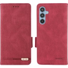 BDT Boutique Toka ile Samsung Galaxy M35 Manyetik Cüzdan Kart Tutucu Için Flip Case (Yurt Dışından)