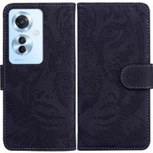 BDT Boutique Oppo Oppo 11F 5g Için Flip Case Deri Cüzdan Kabartmalı Sevimli Kaplan (Yurt Dışından)