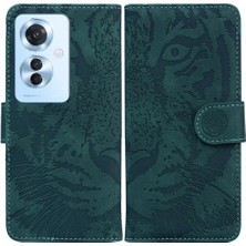 BDT Boutique Oppo Oppo 11F 5g Için Flip Case Deri Cüzdan Kabartmalı Sevimli Kaplan (Yurt Dışından)