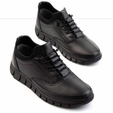 Bambi Siyah Napa Hakiki Deri Erkek Casual Ayakkabı E01018210443