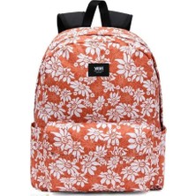Vans Old Skool 22L Sırt Çantası Çiçekli Turuncu