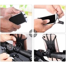 Home Bisiklet Için Silikon Telefon Tutucu, 360 Derece Dönebilen, Tüm Telefonlarla Uyumlu, Güvenli ve Esnek Tutuş, Dayanıklı Açık Hava Aksesuarı