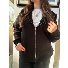 Coho Regular Fit Metal Fermuarlı Kapşonlu Hırka Sweatshirt. Yumuşacık Garanti Şardonlu ve Nakışlı.