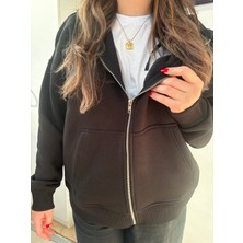 Coho Regular Fit Metal Fermuarlı Kapşonlu Hırka Sweatshirt. Yumuşacık Garanti Şardonlu ve Nakışlı.