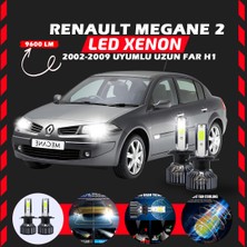 Furens Renault Megane 2 2002-2009 Uzun Far Uyumlu Şimşek Etkili LED Xenon Pro Series H1