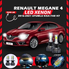 Furens Renault Megane 4 2016-2021 Kısa Far Uyumlu Şimşek Etkili LED Xenon Pro Series H7