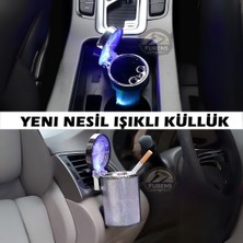 Fruens Araç Içi Küllük LED Işıklı 7 Renkli Rgb Lüx Tip Kapaklı Araba Küllüğü