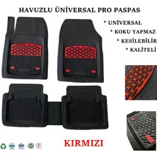 Zeyno Ticaret Mercedes E Serisi W211 2003  Havuzlu Üniversal Maxi Paspas Siyah - Kırmızı
