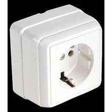 Mutlusan Bron Sıvaüstü Topraklı Priz