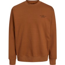 Jack & Jones Erkek Gögüs Logo Baskili Sweatshirt - Blachad