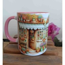 Mugs And Love Çiçekçi Md2 Vintage Baskı Büyük Boy Kupa