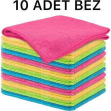 MCK Plus Mikrofiber Temizlik Bezi Mutfak Yer Banyo Temizleme Bezi Havlu Bez 40 x 40 cm 10'lu