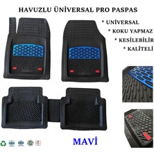 Zeyno Ticaret Volkswagen Golf 7 2013 Uyumlu Havuzlu Ünıversal Maxi Paspas Mavi - Siyah