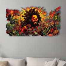 Steel Art Dec Bob Marley'nin Renkli Dünyası - Metal Tablo