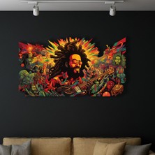 Steel Art Dec Bob Marley'nin Renkli Dünyası - Metal Tablo