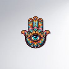 Steel Art Dec Renklerin Sihri - Hamsa Metal Tablo