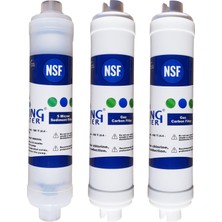 Spring Water Nsf Onaylı Asyalife Ön 3'lü Inline Filtre Seti