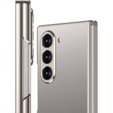 Bulut Aksesuar Galaxy Z Fold 6 Kılıf Titanyum Metal Tasarımlı Zore Kıpta Caz Kapak-Mavi