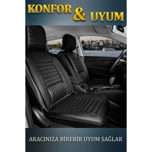 Kepmorpho 
bmw 3 Serisi 316 Lüx Deri Oto Koltuk Kılıfı Ön Arka Takım Elit Serisi Tam Siyah
