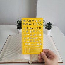 Karmelom Studio Bullet Journal Montessori Günlük Yaşam Simgeleri Şablon Cetvel