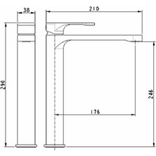 Bocchı Riva 1029 0002 Yüksek Lavabo Bataryası Krom