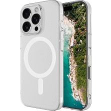 Lyon Tech Apple iPhone 16 Pro Max Kılıf Zore Magsafe Şarj Özellikli Şeffaf Tek Kamera Çerçeveli Porto Kapak