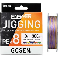 Gosen Jigging Answer X8 300 mt Multicolor Ip Misina