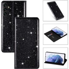 MY Boutique1 Samsung Galaxy A34 5g Için Glitter Flip Case Pu Deri Flip Case Cüzdan (Yurt Dışından)